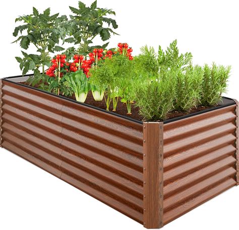 country garden boxes metal|Amazon.com: Metal Garden Boxes Outdoor Raised.